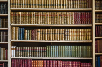 The Library at Leeds Castle, Maidstone, Kent, England, United Kingdom, Europe